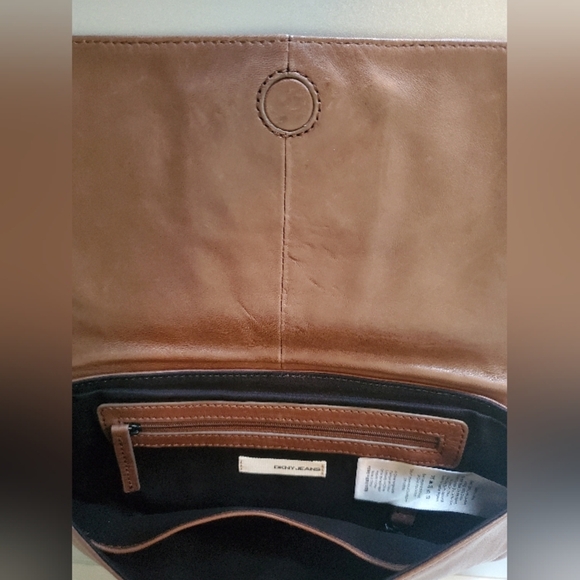DKNY Jeans – Lamb Leather Clutch/Purse – Brown - Picture 7 of 7